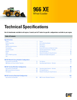 Încărcătoare pe roți Caterpillar 966XE
