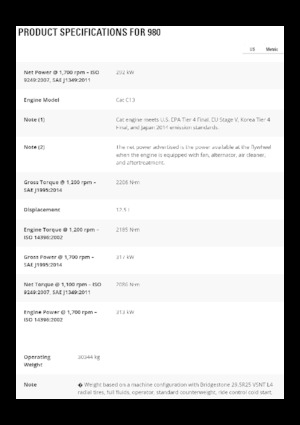 Încărcătoare pe roți Caterpillar 980