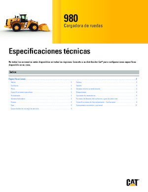 Încărcătoare pe roți Caterpillar 980