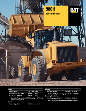 Încărcătoare pe roți Caterpillar 980H