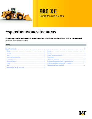 Încărcătoare pe roți Caterpillar 980 XE