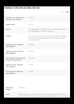 Încărcătoare pe roți Caterpillar 982