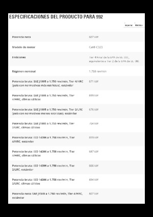Încărcătoare pe roți Caterpillar 992