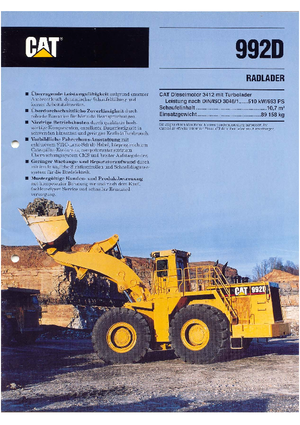 Încărcătoare pe roți Caterpillar 992 D