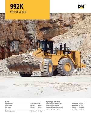 Încărcătoare pe roți Caterpillar 992K