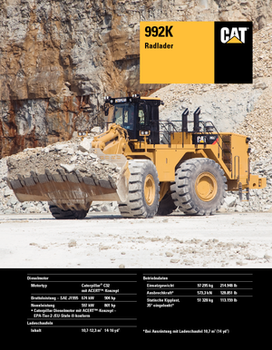 Încărcătoare pe roți Caterpillar 992K