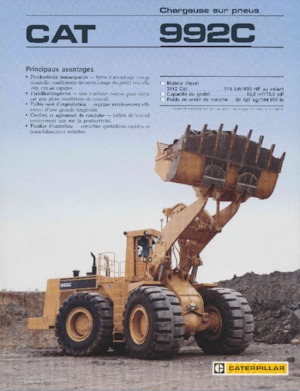 Încărcătoare pe roți Caterpillar 992C