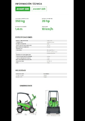 Încărcătoare pe roți Avant Tecno Avant 220