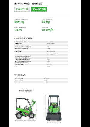 Încărcătoare pe roți Avant Tecno Avant 225