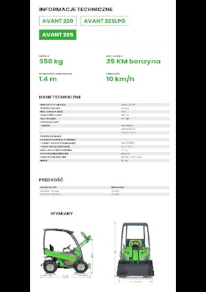 Încărcătoare pe roți Avant Tecno Avant 225