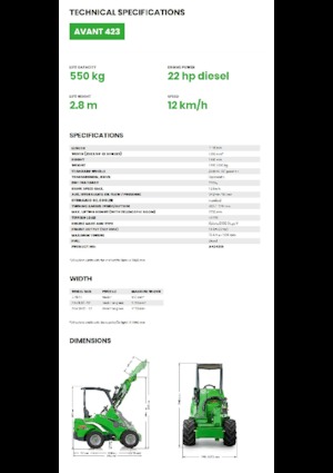 Încărcătoare pe roți Avant Tecno Avant 423