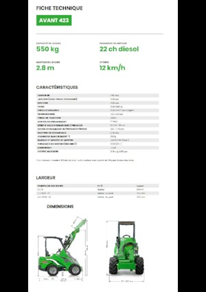 Încărcătoare pe roți Avant Tecno Avant 423