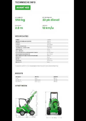 Încărcătoare pe roți Avant Tecno Avant 423