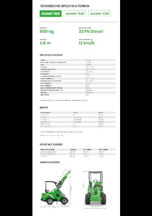 Încărcătoare pe roți Avant Tecno Avant 523