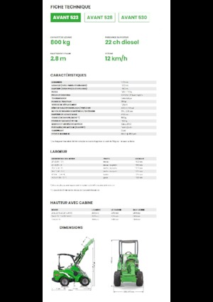 Încărcătoare pe roți Avant Tecno Avant 523