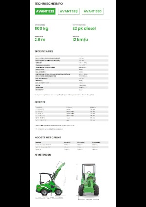 Încărcătoare pe roți Avant Tecno Avant 523