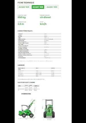 Încărcătoare pe roți Avant Tecno Avant 528