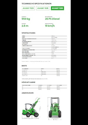 Încărcătoare pe roți Avant Tecno Avant 530