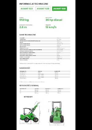 Încărcătoare pe roți Avant Tecno Avant 530