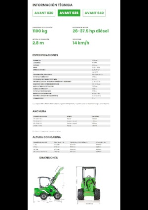 Încărcătoare pe roți Avant Tecno Avant 635