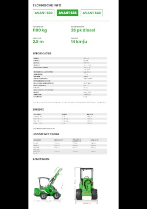 Încărcătoare pe roți Avant Tecno Avant 635