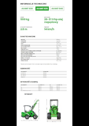 Încărcătoare pe roți Avant Tecno Avant 635