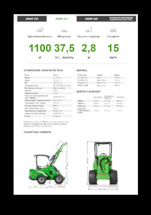 Încărcătoare pe roți Avant Tecno Avant 635