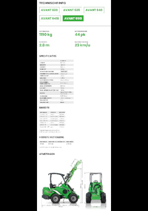 Încărcătoare pe roți Avant Tecno Avant 650