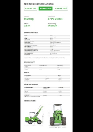 Încărcătoare pe roți Avant Tecno Avant 755i