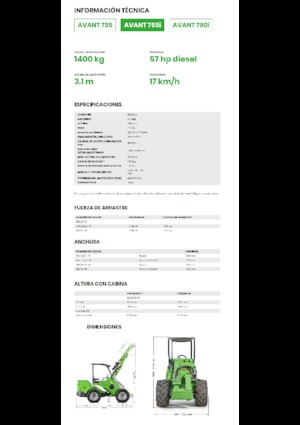 Încărcătoare pe roți Avant Tecno Avant 755i