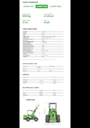 Încărcătoare pe roți Avant Tecno Avant 755i