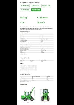 Încărcătoare pe roți Avant Tecno Avant 760i