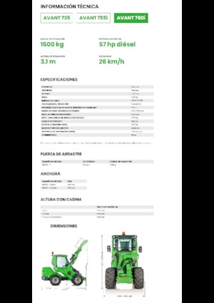 Încărcătoare pe roți Avant Tecno Avant 760i