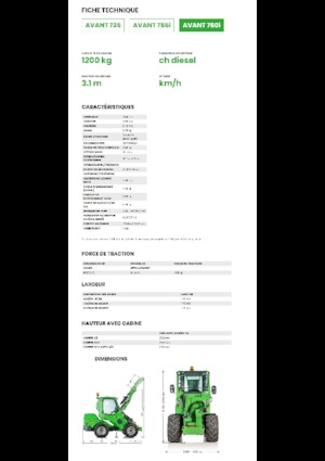 Încărcătoare pe roți Avant Tecno Avant 760i