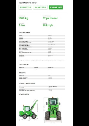 Încărcătoare pe roți Avant Tecno Avant 760i