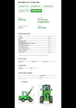 Încărcătoare pe roți Avant Tecno Avant 760i