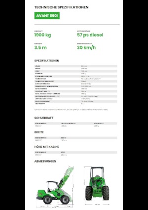 Încărcătoare pe roți Avant Tecno Avant 860i