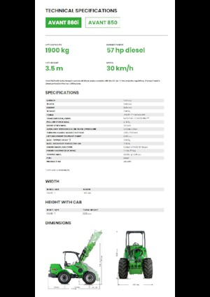 Încărcătoare pe roți Avant Tecno Avant 860i