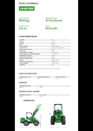 Încărcătoare pe roți Avant Tecno Avant 860i