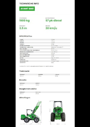 Încărcătoare pe roți Avant Tecno Avant 860i