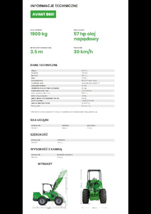 Încărcătoare pe roți Avant Tecno Avant 860i