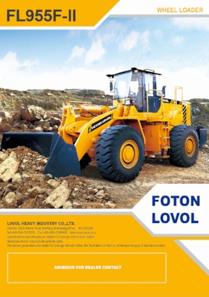 Încărcătoare pe roți Foton Lovol FL955F-II