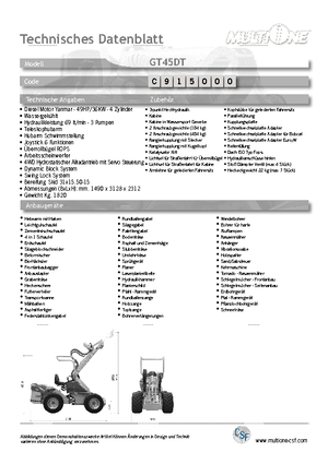 Încărcătoare pe roți Multione GT 45 D