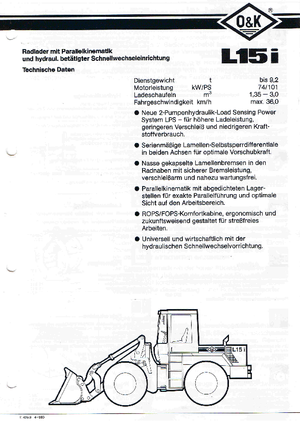 Încărcătoare pe roți O&K L 15 i