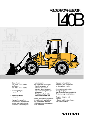 Încărcătoare pe roți Volvo L 40 BTP