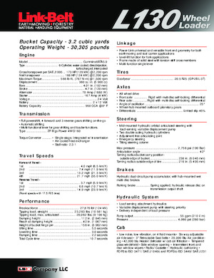 Încărcătoare pe roți Link-Belt L130