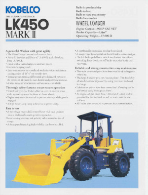 Încărcătoare pe roți Kobelco LK450