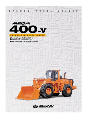 Încărcătoare pe roți Doosan Mega 400 V