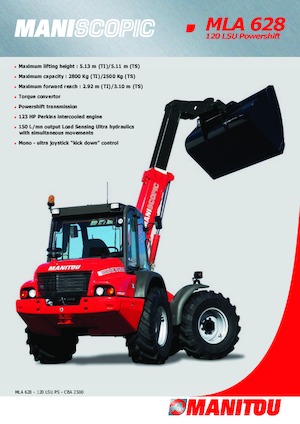 Încărcătoare pe roți Manitou MLA 628 TW LS PS