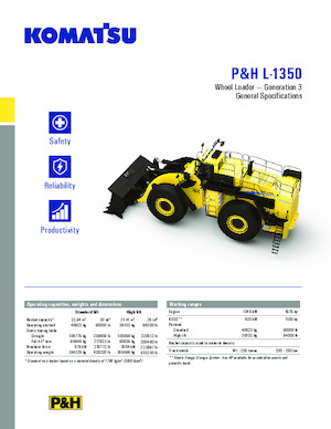 Încărcătoare pe roți Komatsu P&H L-1350